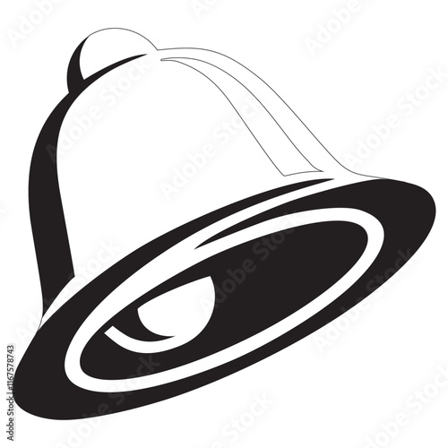 christmas bells, church bell, school bell icon. tattoo symbol
