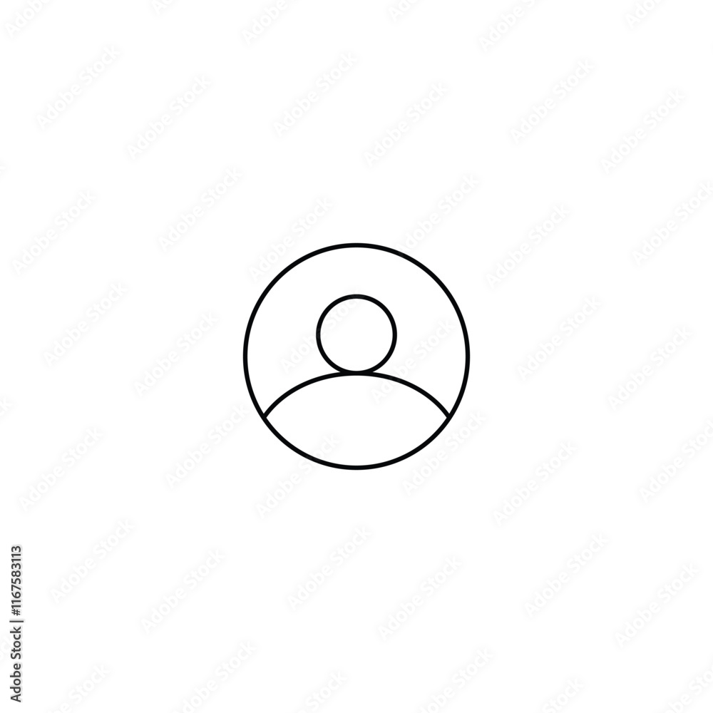 Minimalist Profile Icon for User Interfaces Minimalist Profile Icon for User Interfaces