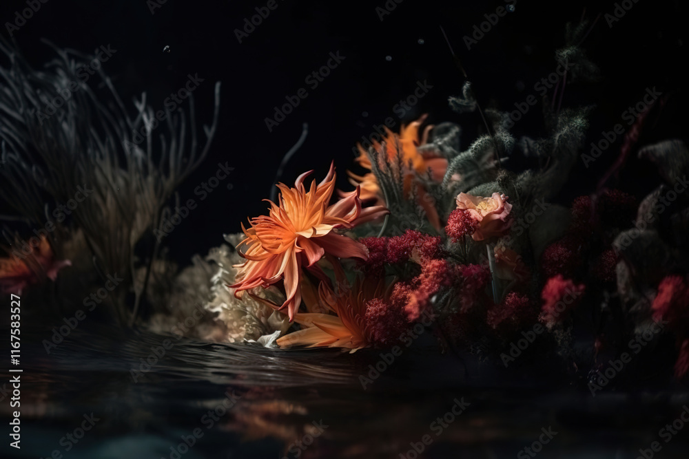 Stunning Floral Arrangement in Dark Tones Stunning Floral Arrangement in Dark Tones