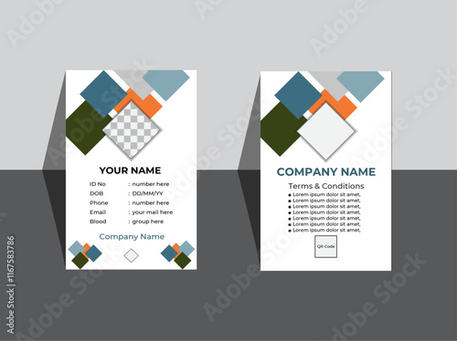 This ID card is a standard size and ready to print. You can print as many as you like, anywhere you choose, and since you own the file you can reprint anytime you run out!