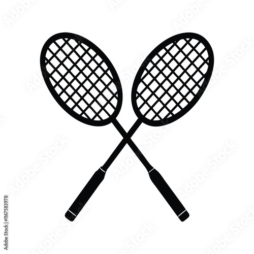 badminton racket isolated on white