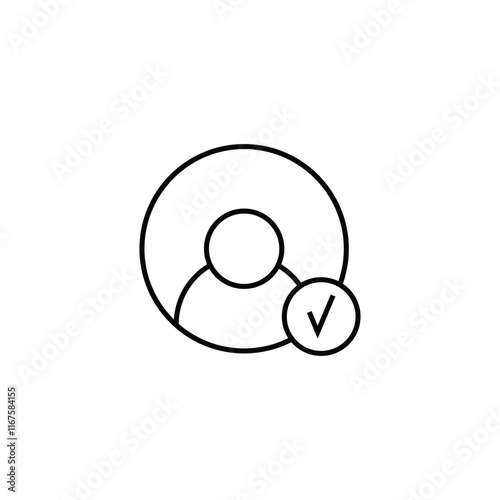 Minimalist Profile Icon for User Interfaces