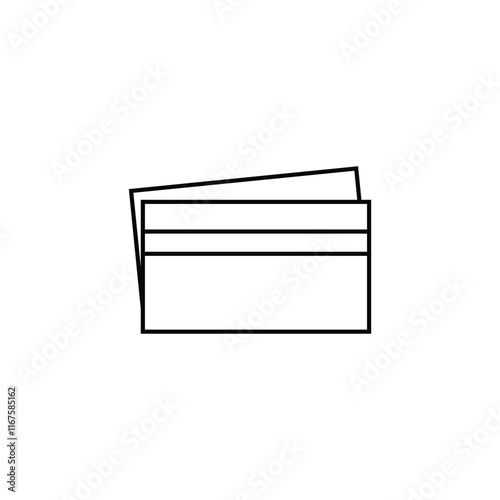 Modern Debit Card Icon for Financial Applications