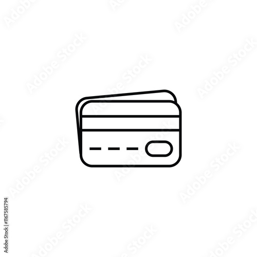 Modern Debit Card Icon for Financial Applications