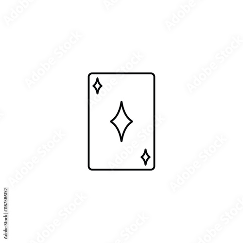Classic Playing Card Icon for Game Design