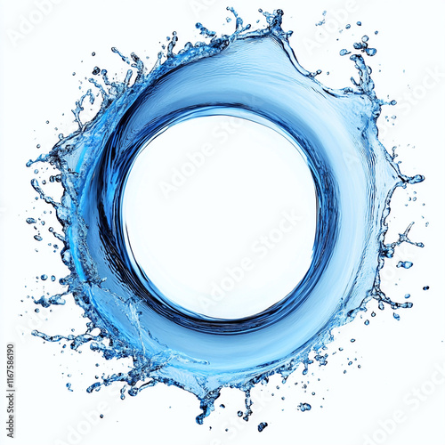 Detailed and vibrant textured water splashes