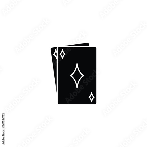 Classic Playing Card Icon for Game Design