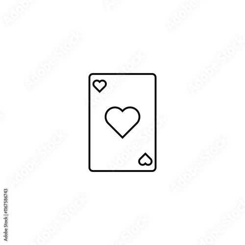Classic Playing Card Icon for Game Design