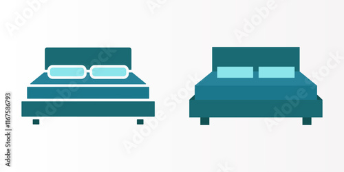 Beds icon set. bed sign. for mobile concept and web design. vector illustration on white background