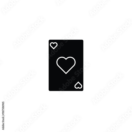 Classic Playing Card Icon for Game Design