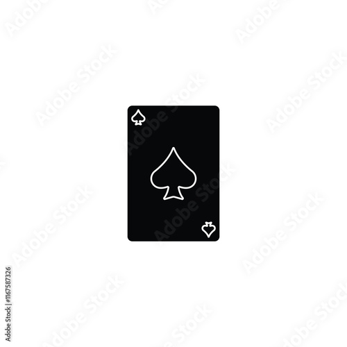 Classic Playing Card Icon for Game Design