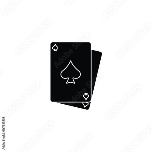 Classic Playing Card Icon for Game Design