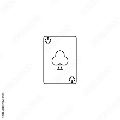 Classic Playing Card Icon for Game Design