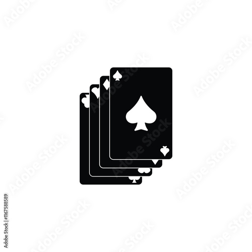 Classic Playing Card Icon for Game Design
