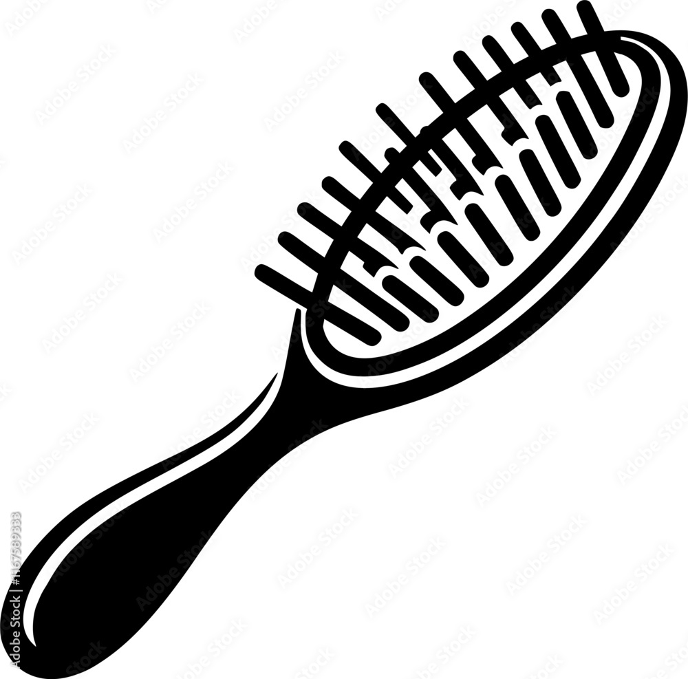Hair brush icon vector, filled flat sign, solid pictogram isolated on sign, symbol, vector, art Hair brush icon vector, filled flat sign, solid pictogram isolated on sign, symbol, vector, art