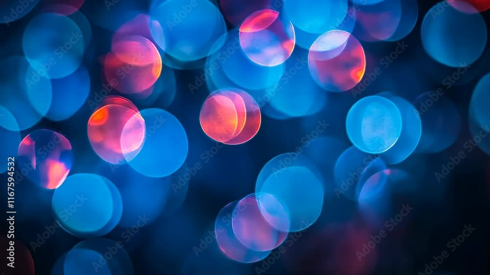 Colorful bokeh lights create a vibrant atmosphere during a nighttime celebration in an urban setting Colorful bokeh lights create a vibrant atmosphere during a nighttime celebration in an urban setting