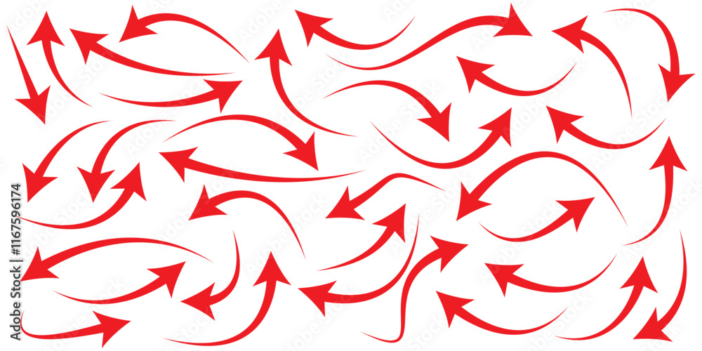 Red arrow icon on white background. flat style. arrow icon for your web site design, logo, app, UI. arrow indicated the direction symbol. curved arrow sign. Red curve arrow icon vector set. Red arrow icon on white background. flat style. arrow icon for your web site design, logo, app, UI. arrow indicated the direction symbol. curved arrow sign. Red curve arrow icon vector set.