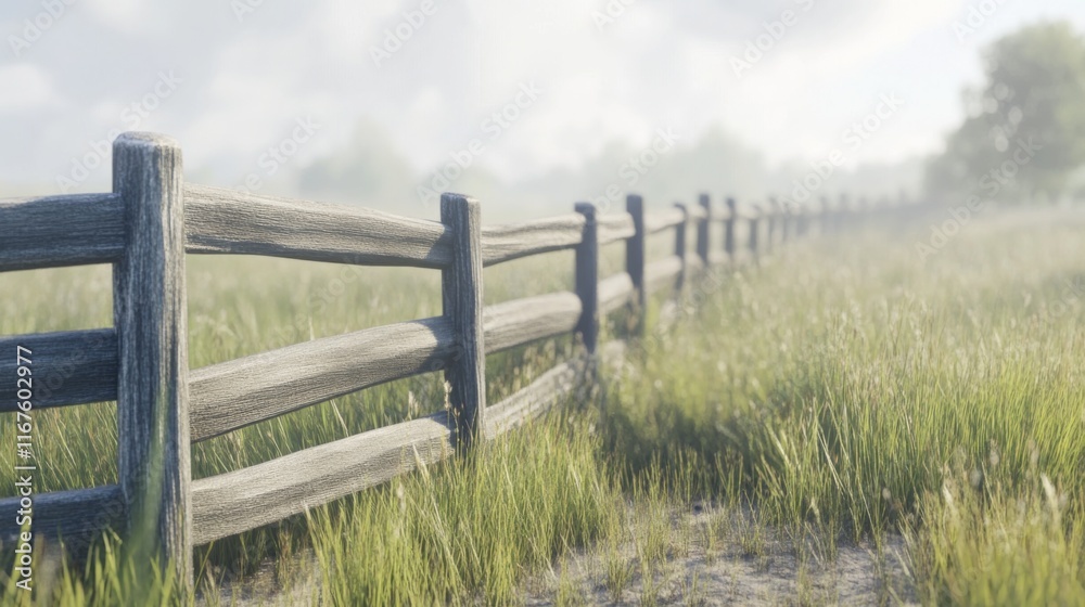 Obraz premium Serene Fencing Scene with Soft Natural Light