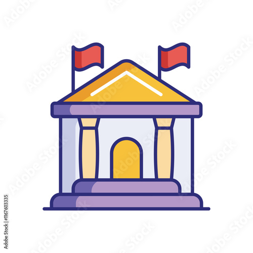 Courthouse vector icon