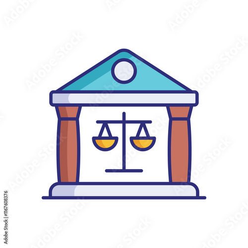 Supreme Court vector icon