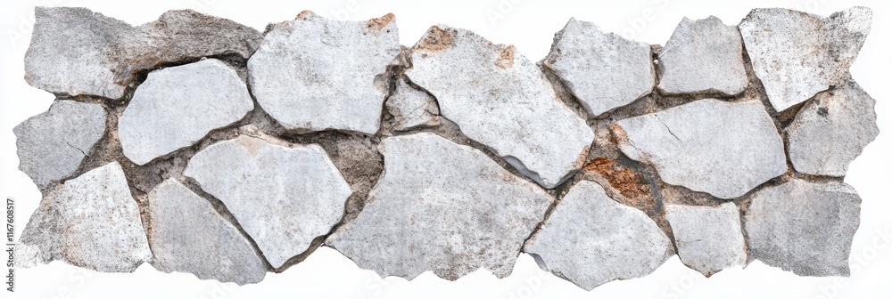 Obraz premium 自然な形状の石を使った壁のデザイン