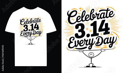 Happy pi day craft t-shirt design. T-shirt design for women. Gift t-shirt for Teacher.Pi day art vector t-shirt design.