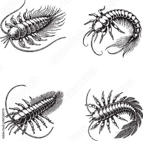Detailed Illustrations of Arthropods