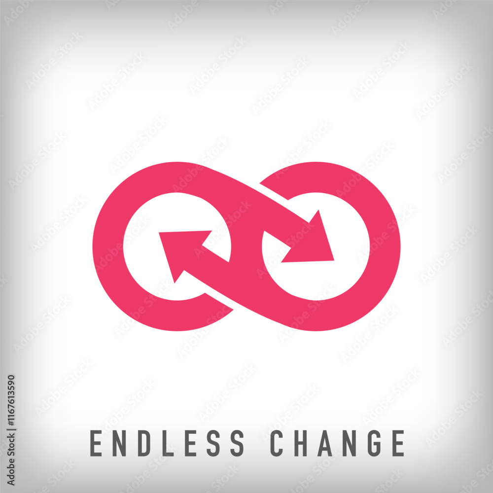 Unique endless arrows logo design. It has a linear design and flat style. vector flat style. suitable for company Unique endless arrows logo design. It has a linear design and flat style. vector flat style. suitable for company