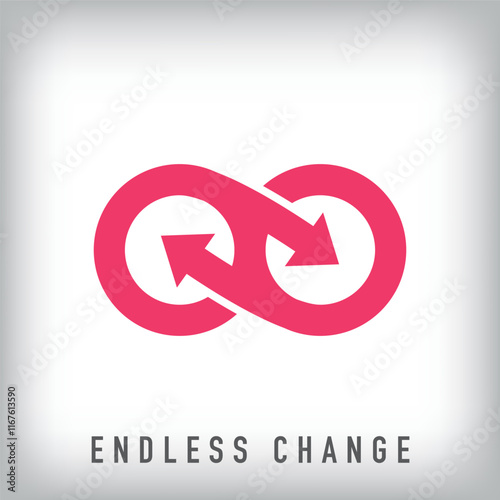Unique endless arrows logo design. It has a linear design and flat style. vector flat style. suitable for company