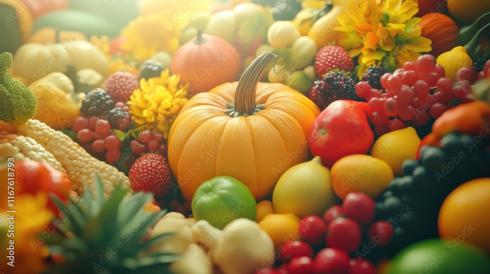 Autumn Harvest: A Bountiful Collection of Fruits and Vegetables Autumn Harvest: A Bountiful Collection of Fruits and Vegetables