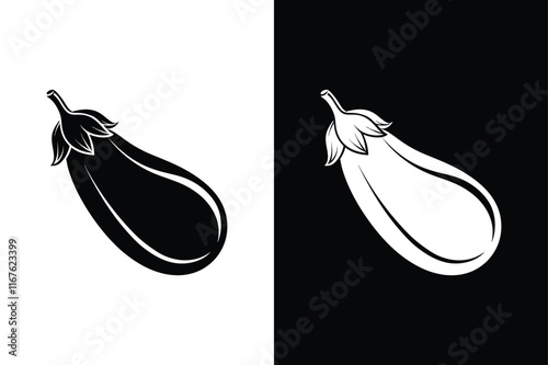 Sleek Eggplant Vector Art. Timeless Icons for Creative Illustrations