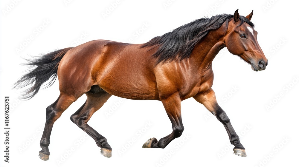 Obraz premium Running horse in nature animal photography outdoor environment dynamic viewpoint equine concept