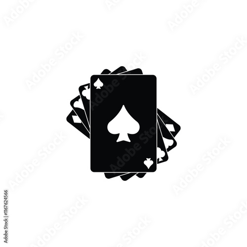 Classic Playing Card Icon for Game Design