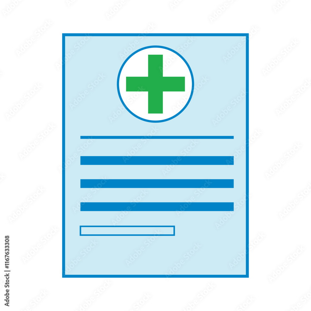 Obraz premium vector illustration of a clipboard of medical