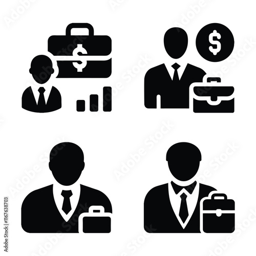 business and finance corporate essentials icons