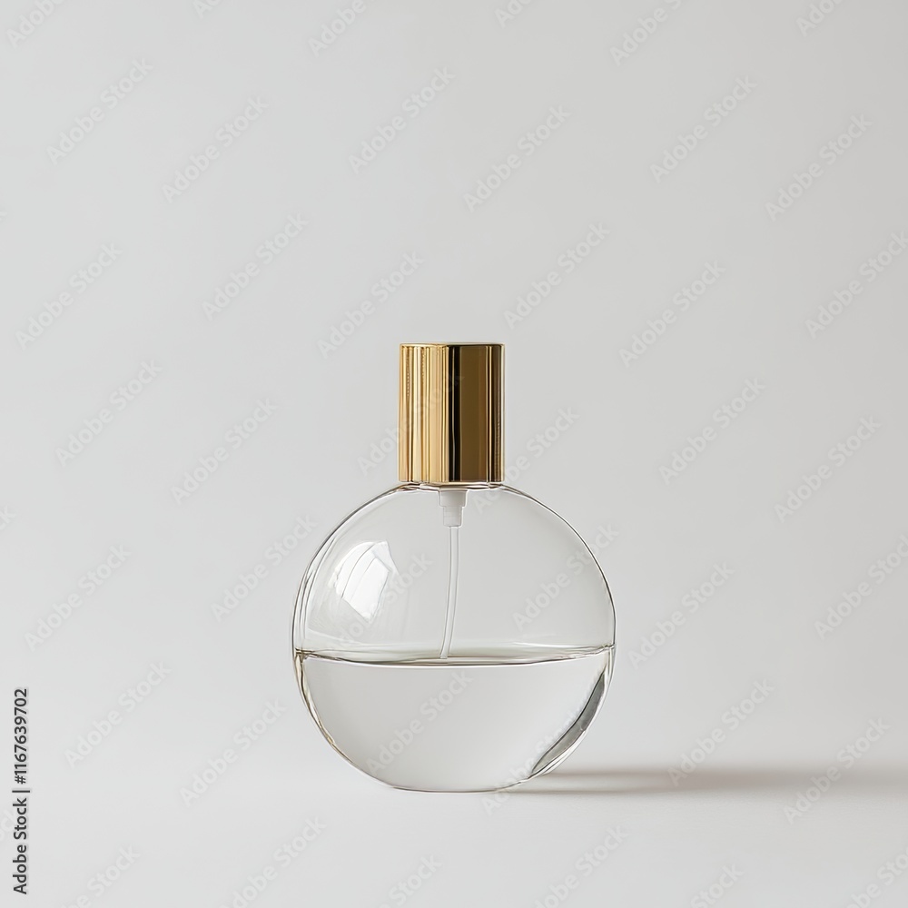 Mockup of a Plain Perfume Bottle Isolated on a White Background, Cut Out for Product Display Mockup of a Plain Perfume Bottle Isolated on a White Background, Cut Out for Product Display