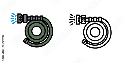 garden hose icon, plant, botany, gardening, nature, green, leaf, foliage, flower, garden, ecology, growth, agriculture, environment, horticulture, botanical, natural, greenery, environmentally