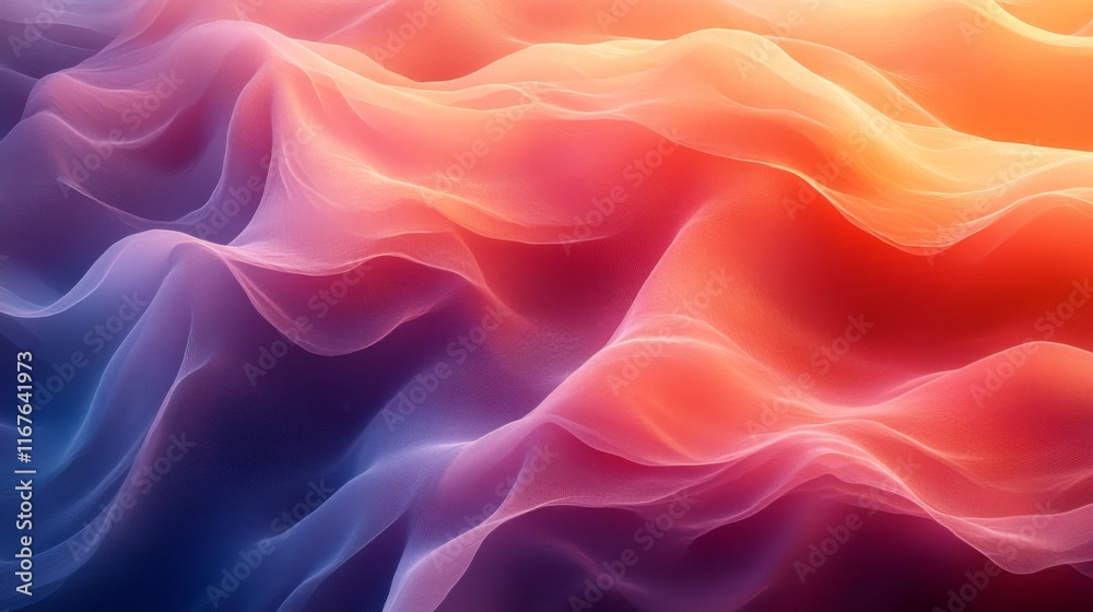 Fototapeta premium Abstract Colorful Waves: A Digital Art Piece