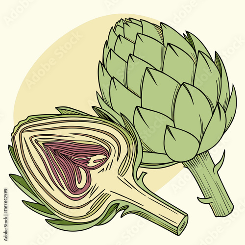 artichoke on a table