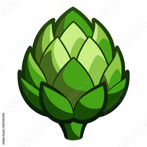 green artichoke isolated on white