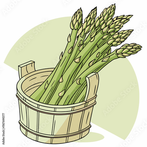 asparagus in a basket