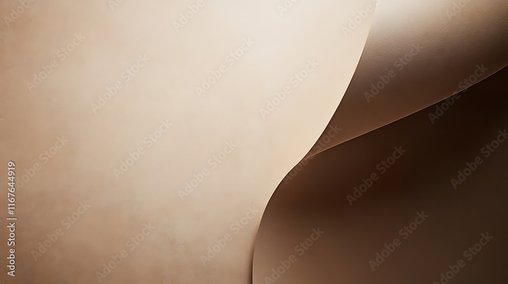 Abstract Beige and Brown Curving Paper Background Abstract Beige and Brown Curving Paper Background