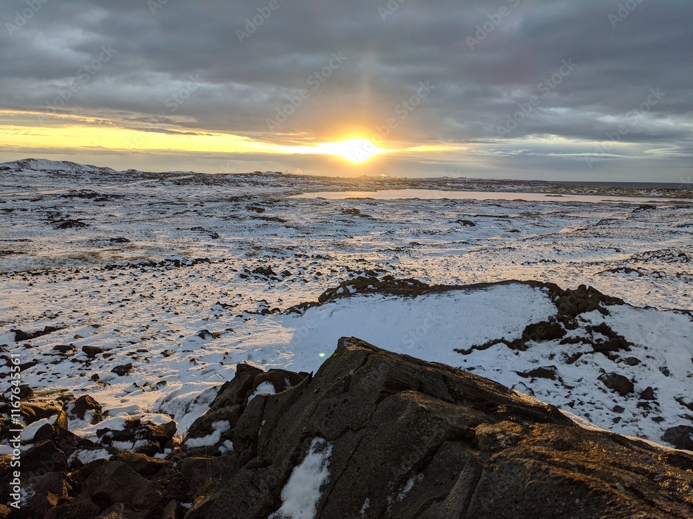 Obraz premium Icelandic landscape in winter