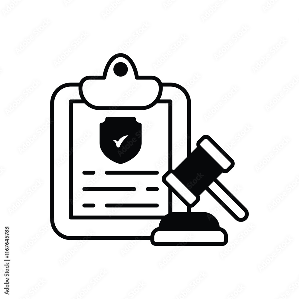 Fototapeta premium Law Enforcement vector icon