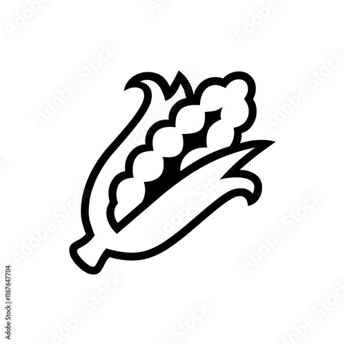 Corn on the cob, linear style icon. agriculture and healthy food. Editable stroke width photo