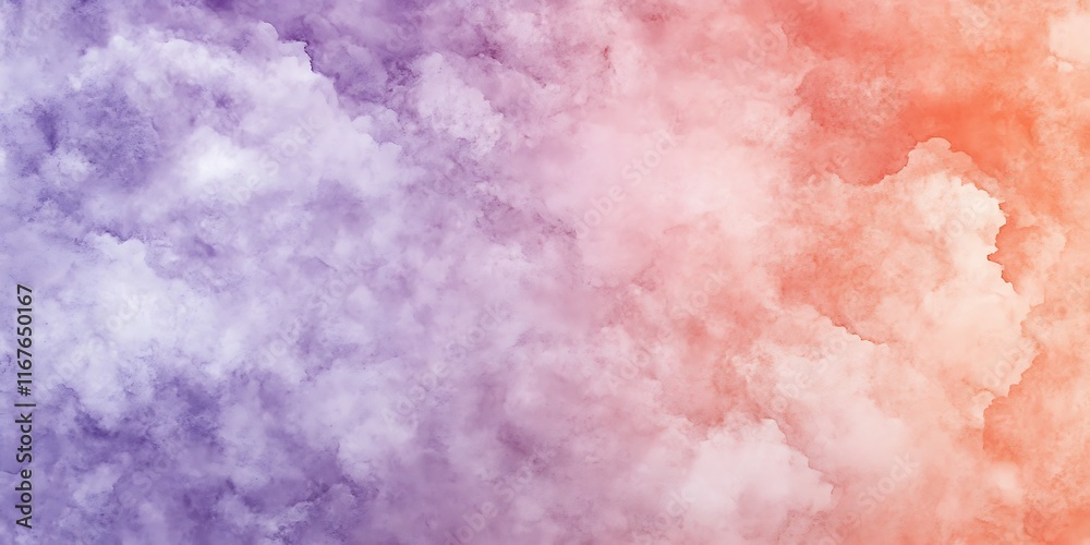 Obraz premium soft pastel watercolor wash in peach and lavender tones 