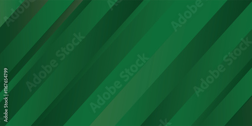 Abstract Geometric Green Background with Diagonal Lines and Gradient. Can Be Used for Cover Design, Poster and Advertising.