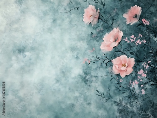 soft pastel watercolor wash in peach and lavender tones 