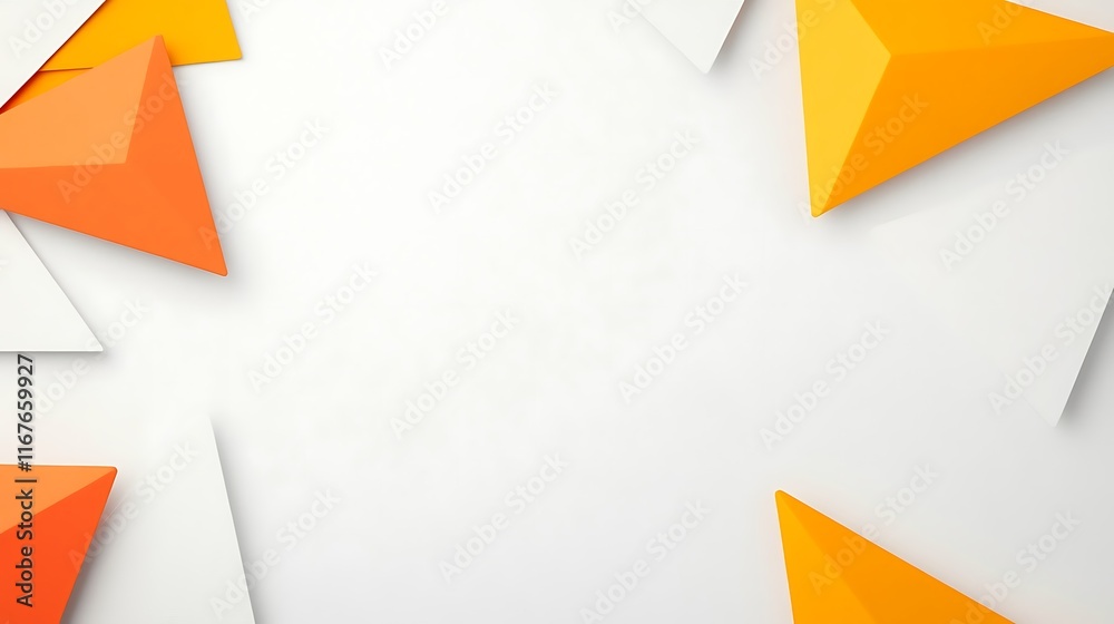Abstract Orange and White Triangular Shapes Design Abstract Orange and White Triangular Shapes Design