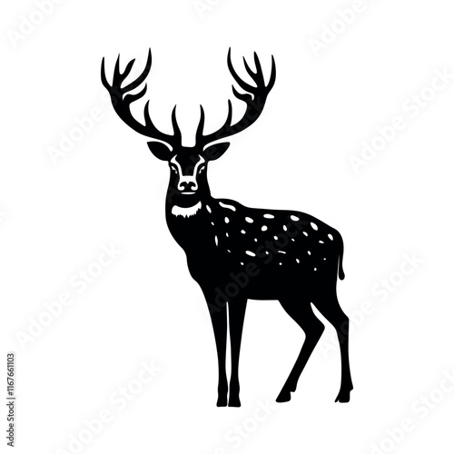 Deer Silhouette vector illustration. Deer Vector.